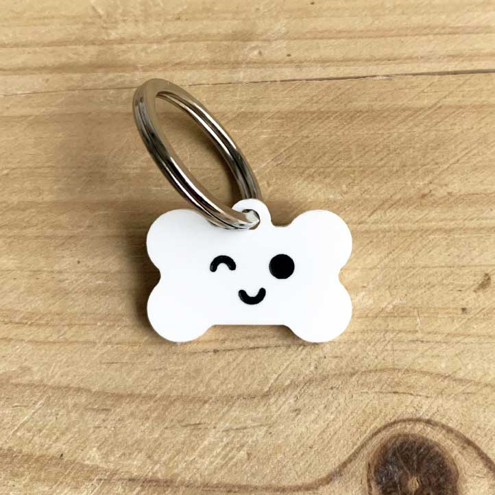 Chapas personalizadas para Mascotas - MODELO HUESO