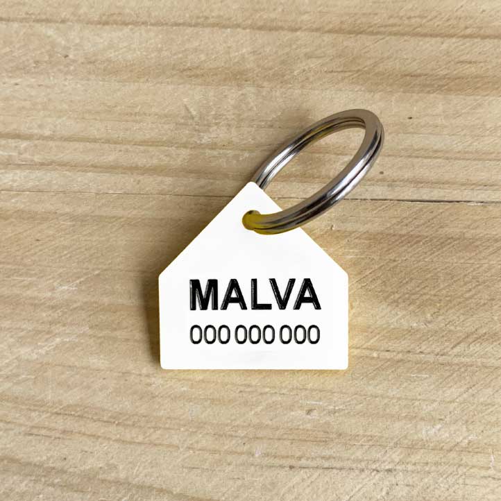 Chapas personalizadas para Mascotas - MODELO CASA