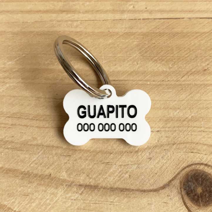 Chapas personalizadas para Mascotas - MODELO HUESO