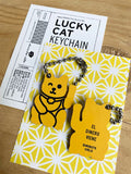 LLAVERO DE LA SUERTE LUCKY CAT AMARILLO