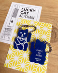 LLAVERO DE LA SUERTE LUCKY CAT AZUL