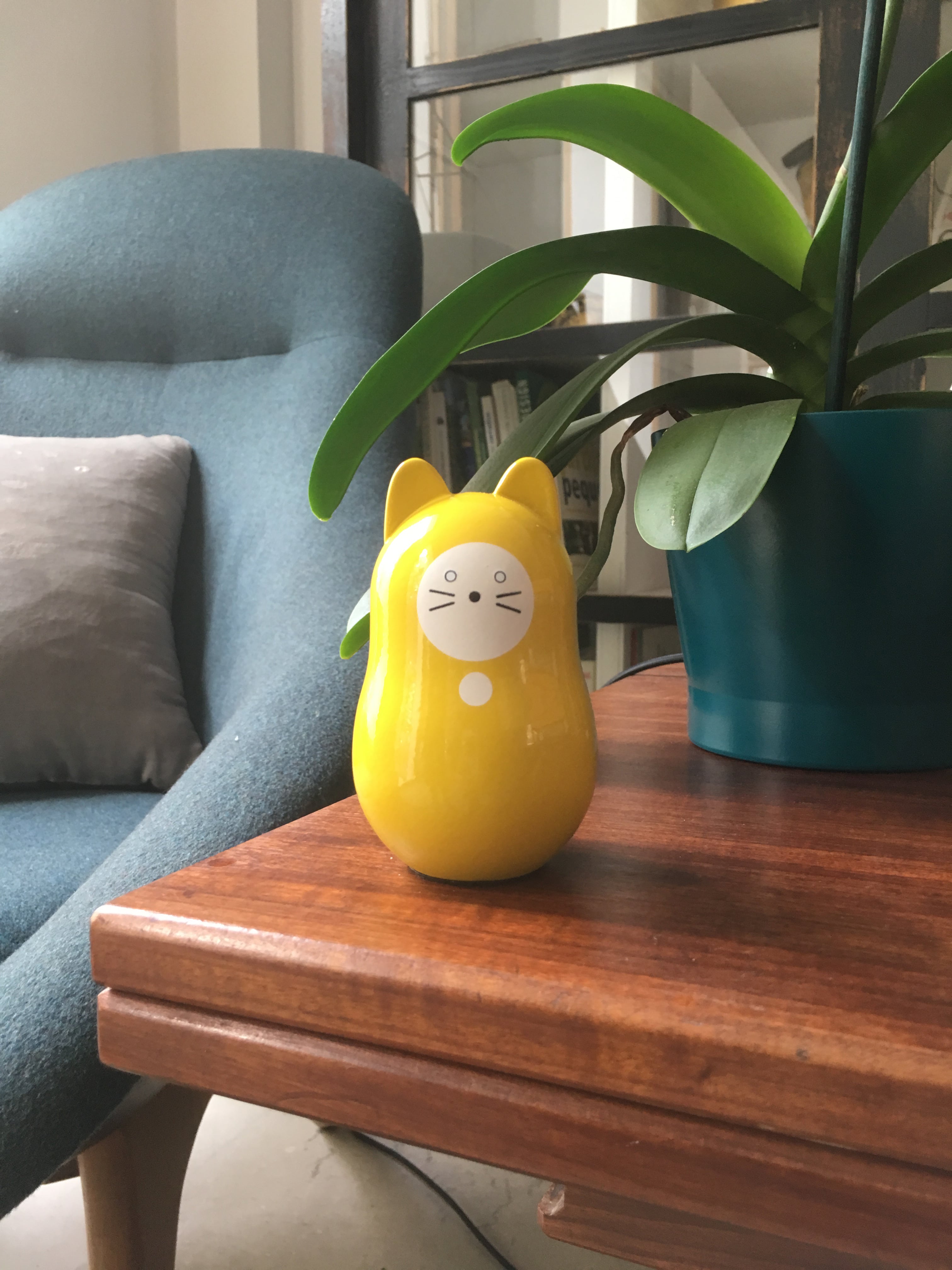 Daruma Neko Amarillo Dinero