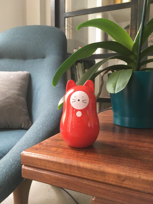 Daruma Neko Rojo Suerte