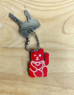 LLAVERO DE LA SUERTE LUCKY CAT ROJO