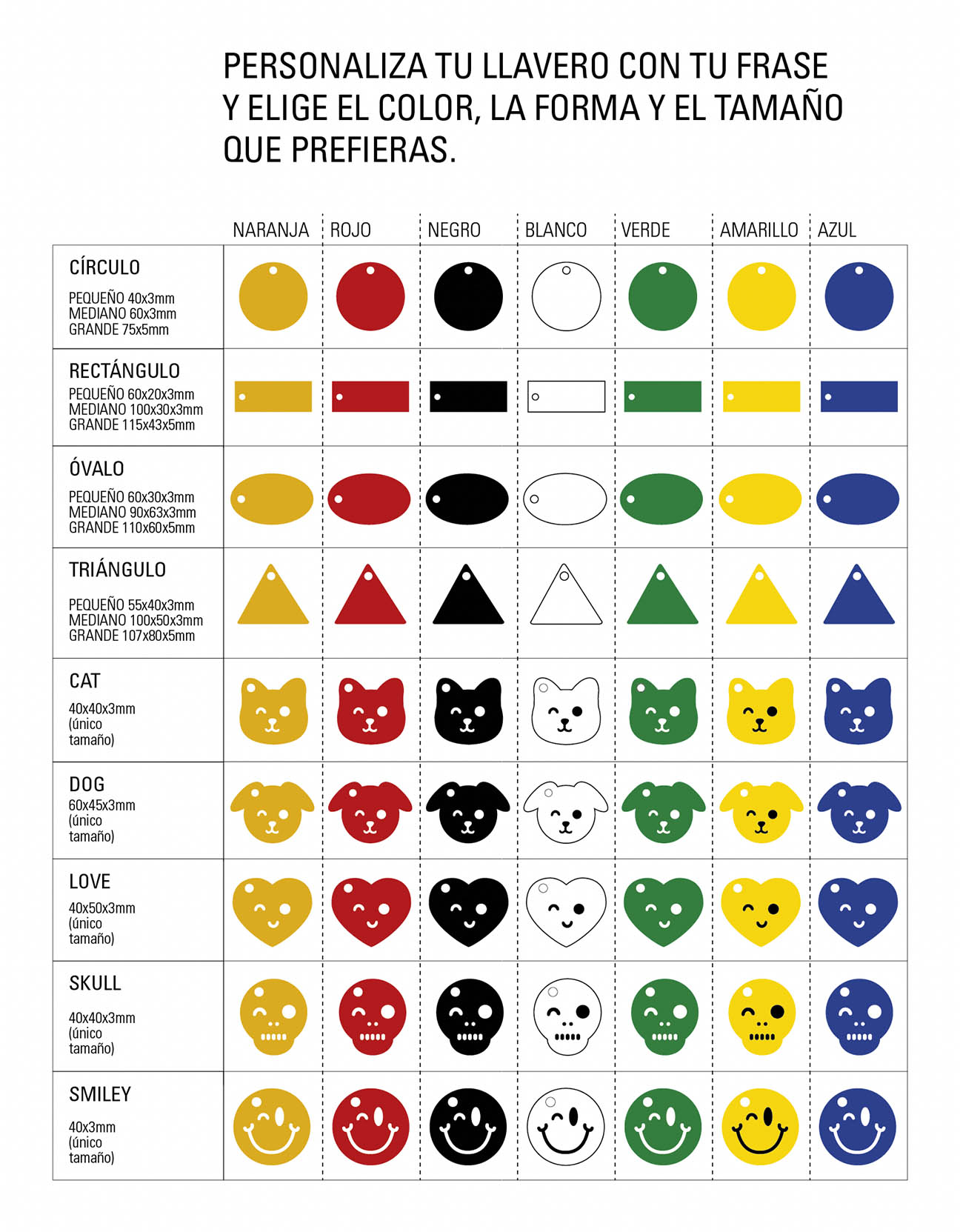 Modelos llaveros personalizados