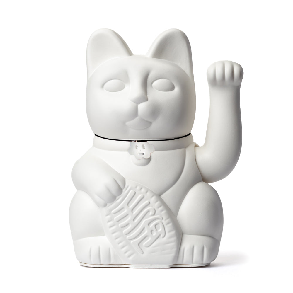 Gatete de la Suerte Diminuto Cielo Blanco