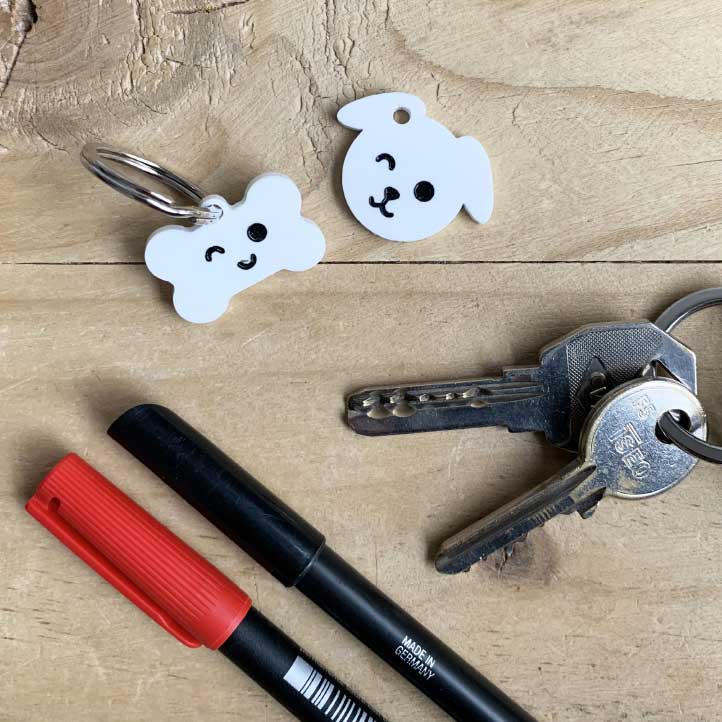 Chapas personalizadas para Mascotas - MODELO PERRO