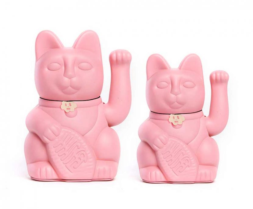 Lucky cat color rosa chicle